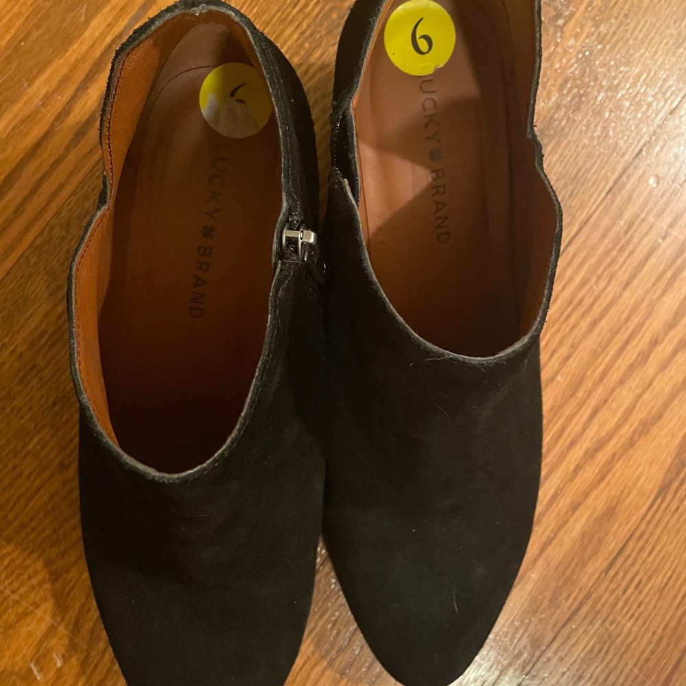 Lucky Brand black suede bootie